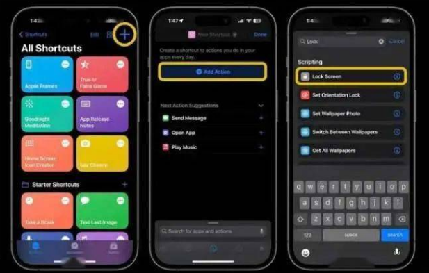 龙城苹果14锁屏维修店分享iPhone14升级iOS16.4后如何创建锁屏快捷方式 