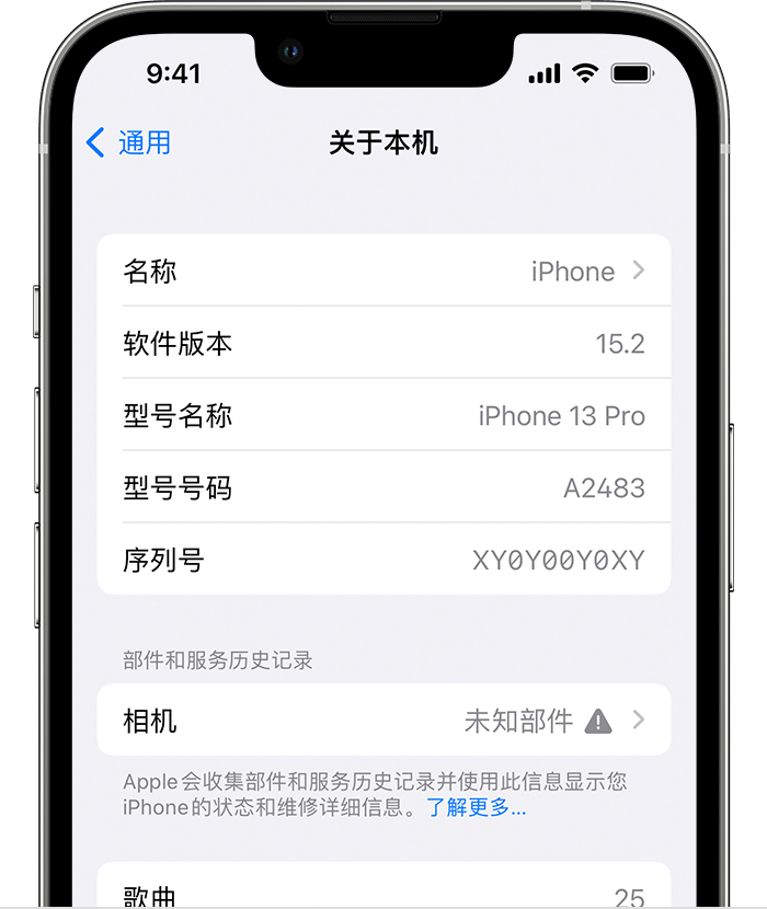 龙城苹果维修分享iPhone 出现提示相机“未知部件”是什么原因？ 