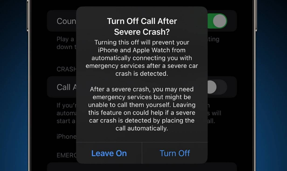 龙城苹果14维修分享 iPhone 14 和 Apple Watch 上关闭崩溃检测 